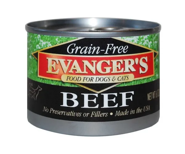 24/6oz Evanger's Grain-Free Beef For Dogs & Cats - Food
